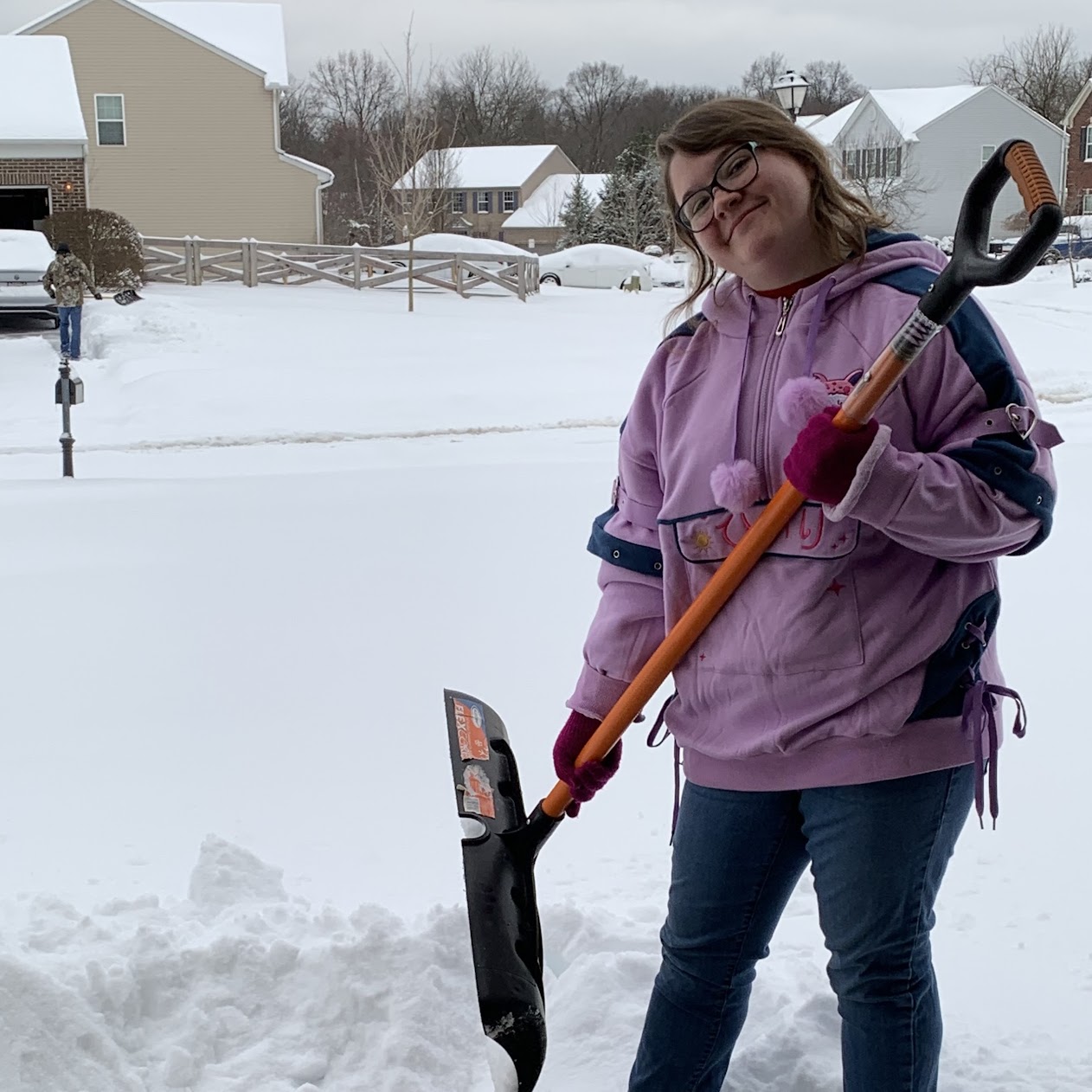 Shoveling snow